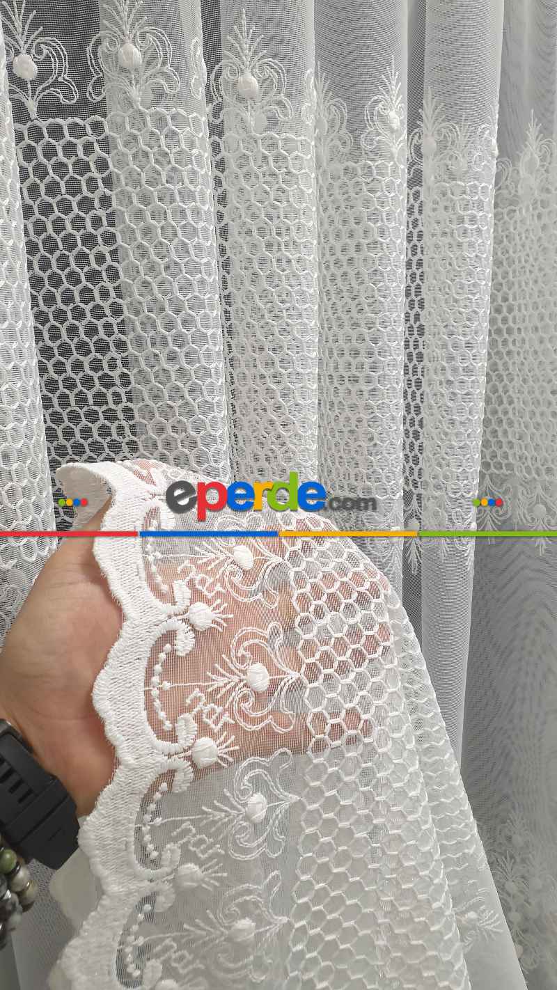 Yatak Odası - Bambu Petek İşleme Ütü İstemez Kırışmaz Tül