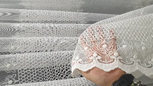 Yatak Odası - Bambu Petek İşleme Ütü İstemez Kırışmaz Tül