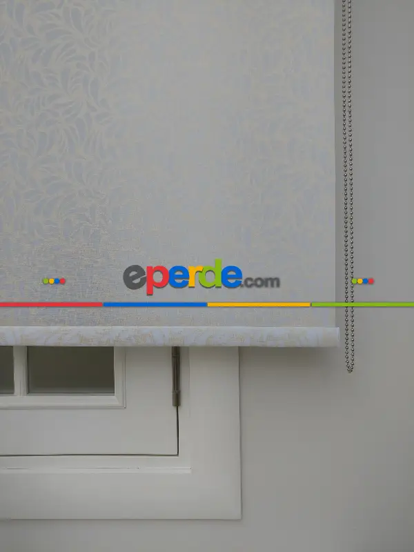 Salon Stor - Altın Simli Desenli Stor- Beyaz-altın Simli- Çok Renkli 2