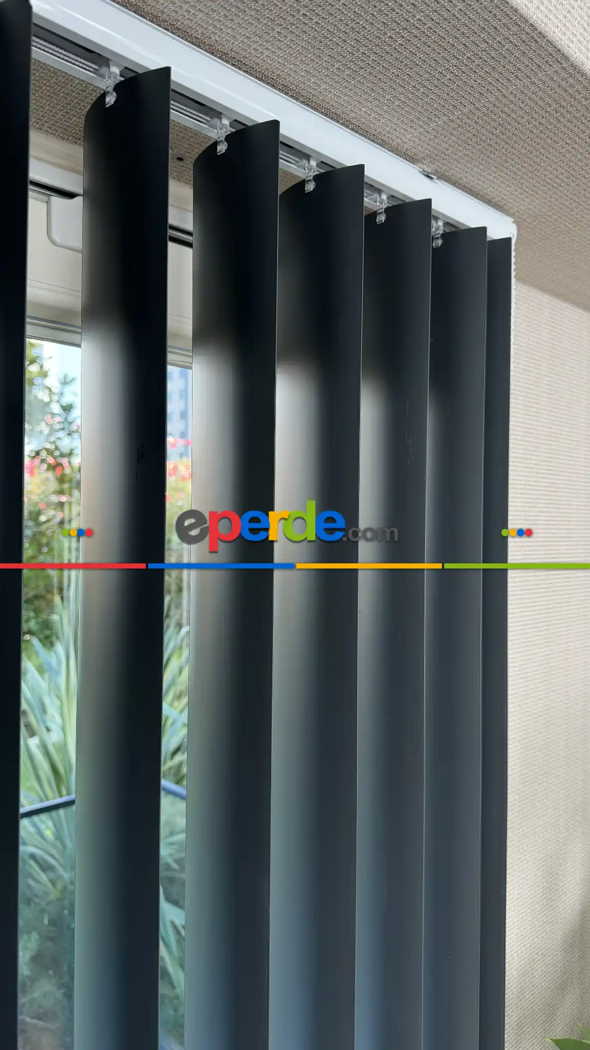 Antrasit Pvc Dikey Perde, Dikey Stor Perde