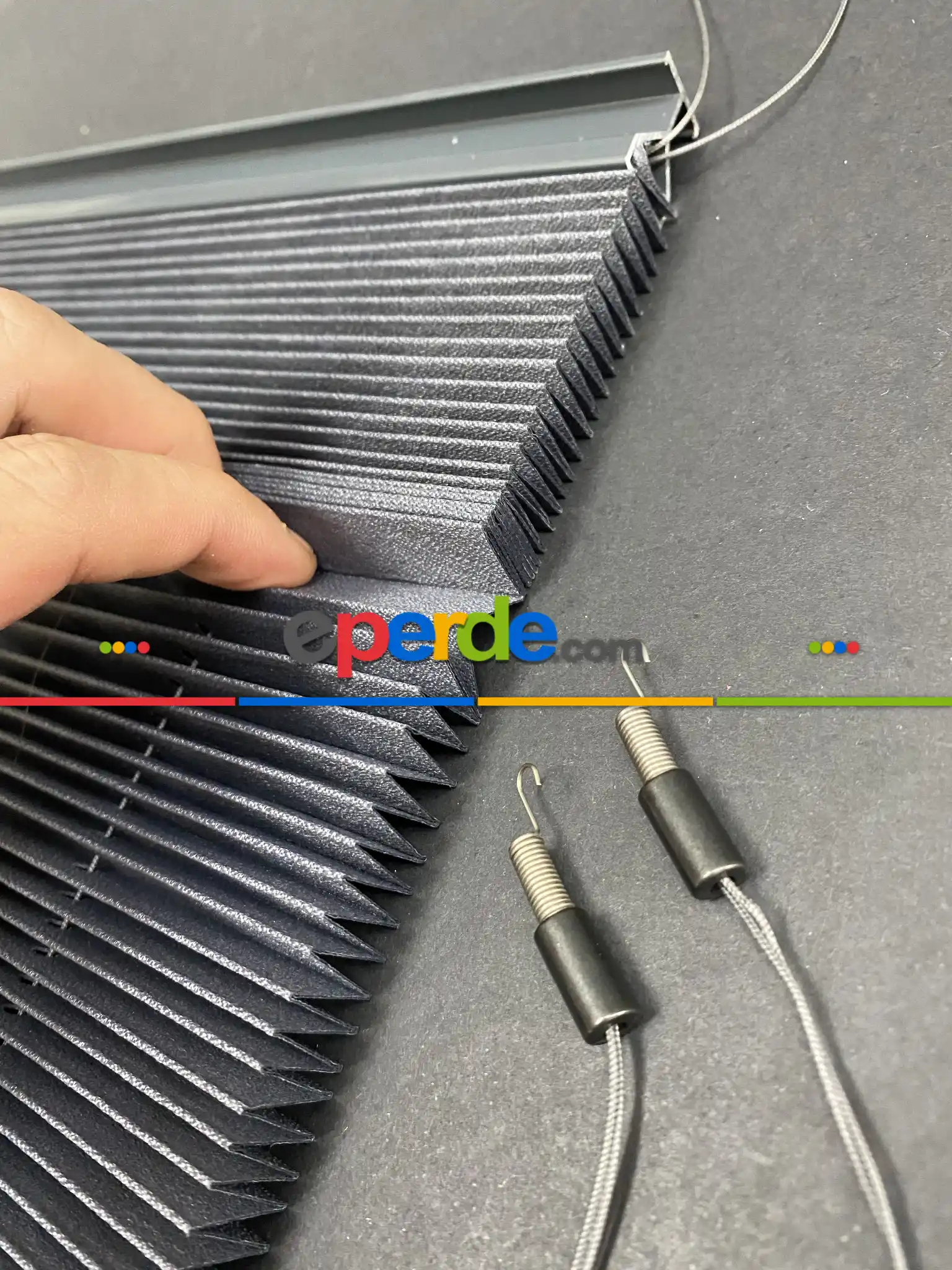 Plisel Perde, Füme Blackout Serisi Cam Balkon Perdesi 1. Kalite Matkapsız Montaj Yaylı Sistem