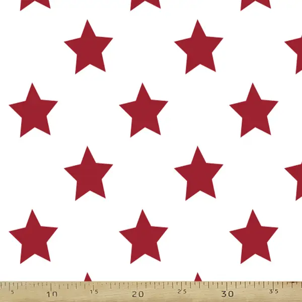 Bebek Odası Fon - Yıldız Desenli Fon Perde Evm408-3 Kumaşı Kalındır Duck Bezi Değildir- Beyaz