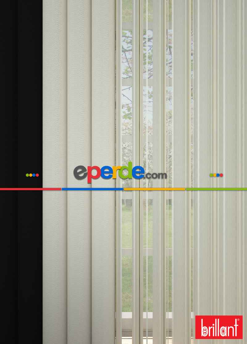 Brillant Akıllı Tül Siyah-krem Perde Tül Dikey Zebra Perde Düz 1. Kalite