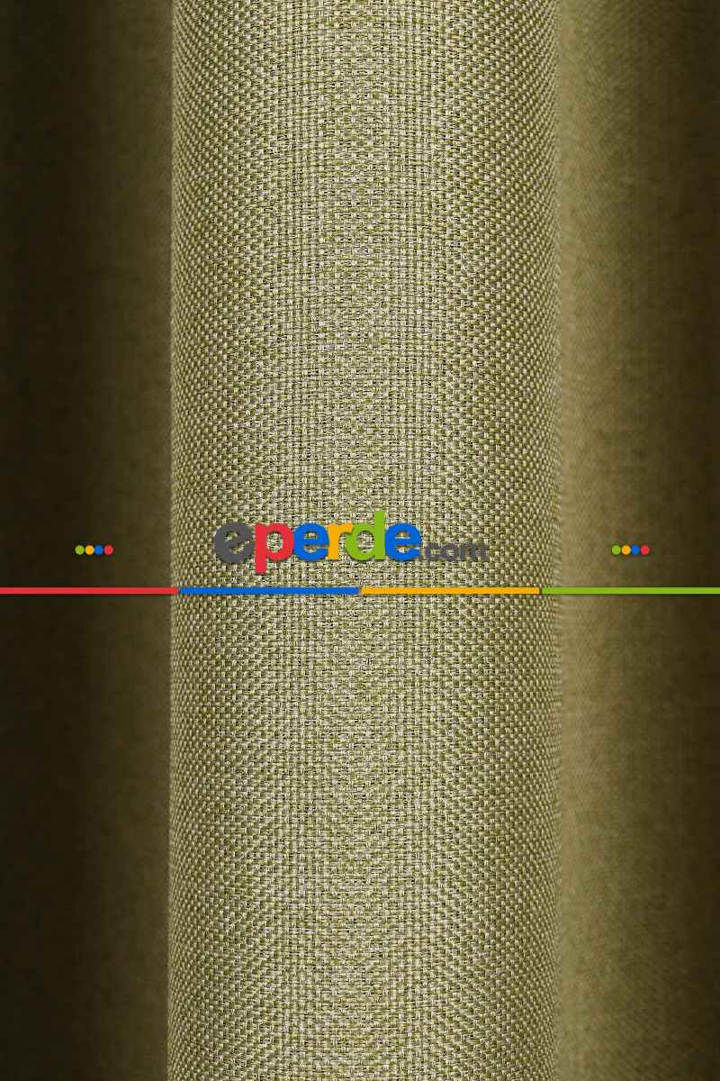 Fıstık Yeşil Keten Blackout Karartma Fon Perde