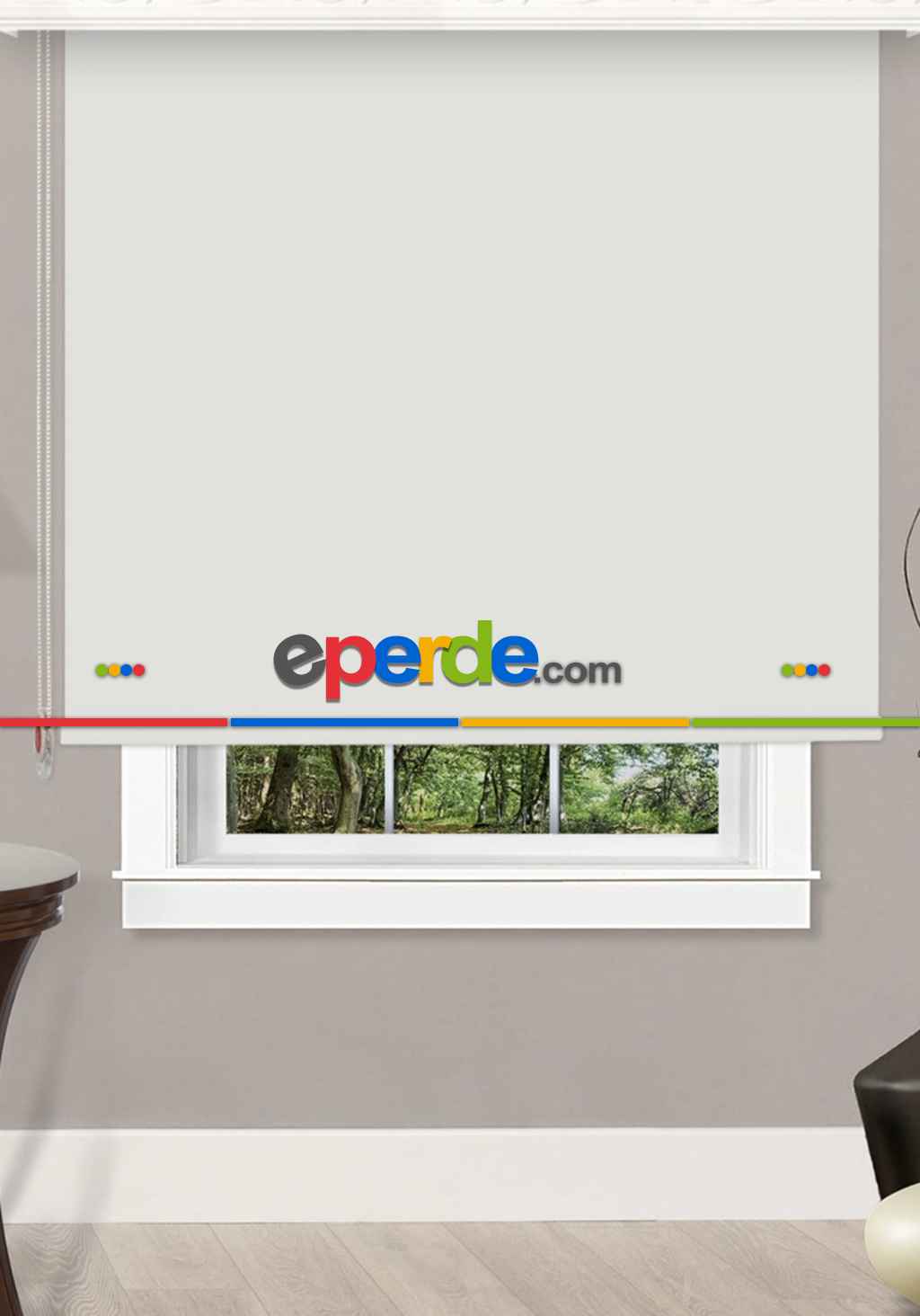 Düz Kalın Stor Perde Pvc Thın Mat Ekru - Yıkanabilir Stor- Ekru