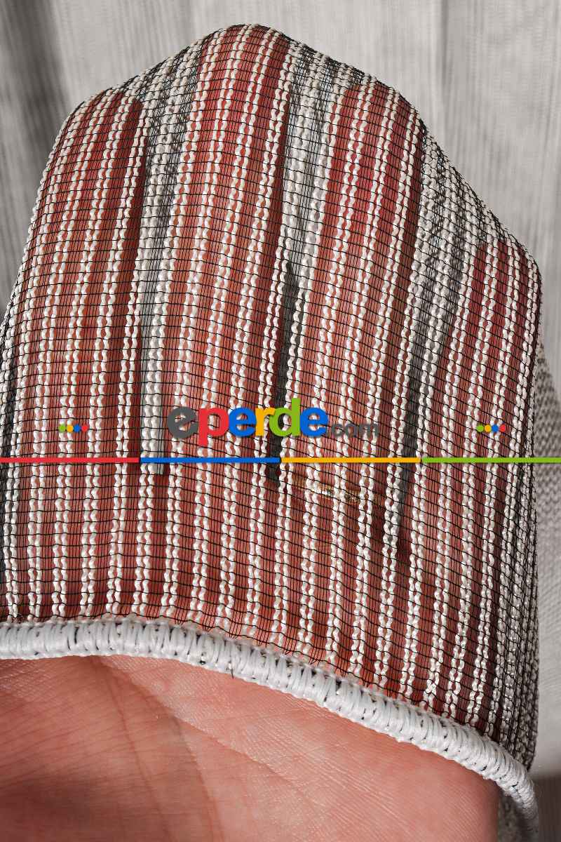 Salon Tül Modelleri - Luka Ekru-siyah Düz Tül Perde Ütü İstemez