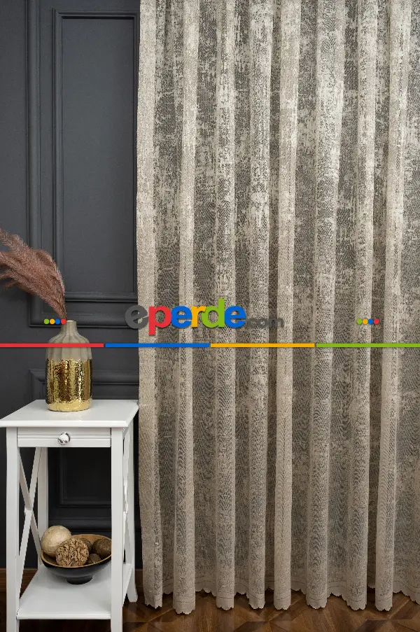 Bulut Tül Exculusive Micro Örgü Tül Perde Vizon - Bej - Açık Kahave