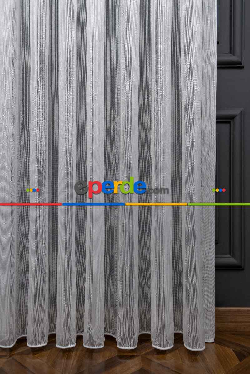 Mutfak - Ekru Kar Tül Ütü İstemeyen Fantazi Tül - İtinalı Dikiş Garantisi