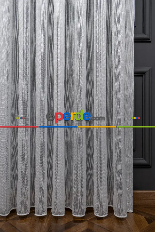 Ekru Kar Tül Ütü İstemeyen Fantazi Tül - İtinalı Dikiş Garantisi - Kurşunlu Tül