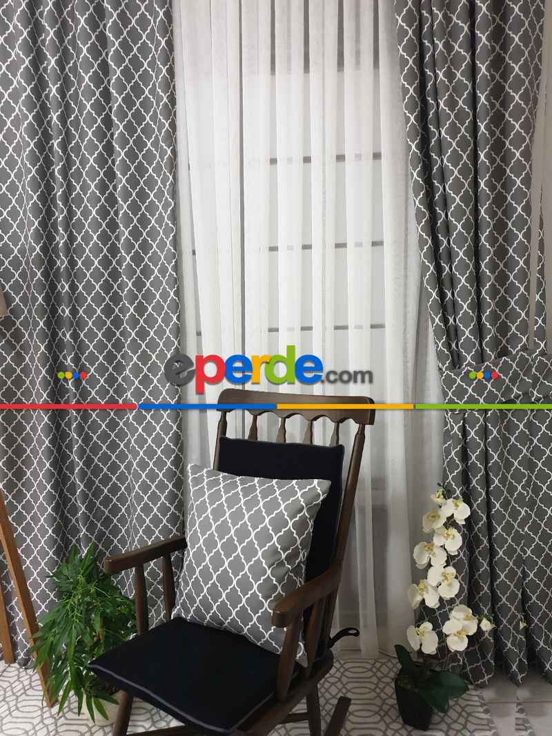 Ottoman Desenli Fon Perde Evm1926 Kumaşı Kalındır Duck Bezi Değildir