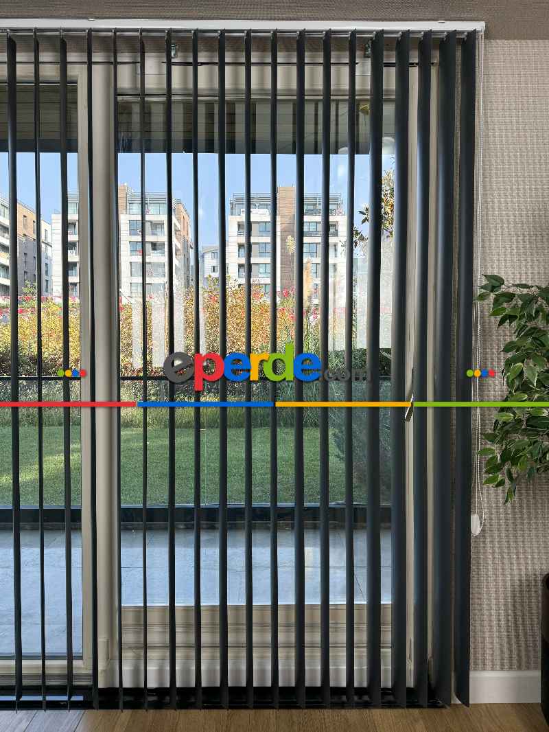 Antrasit Pvc Dikey Perde, Dikey Stor Perde