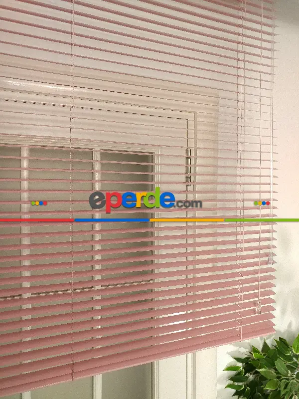 Nova Alamunyum Jaluzi 25 Mm- Pembe Pudra Pembe