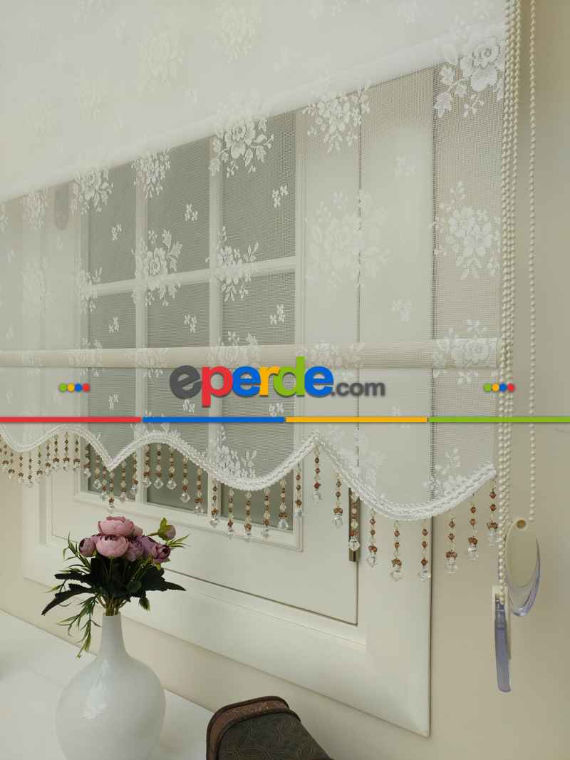 Brillant Özel Üretim - Son Kalite Çiftli Sistem Tül Perde Ve Stor Perde Tek Mekanizmada - Ekru