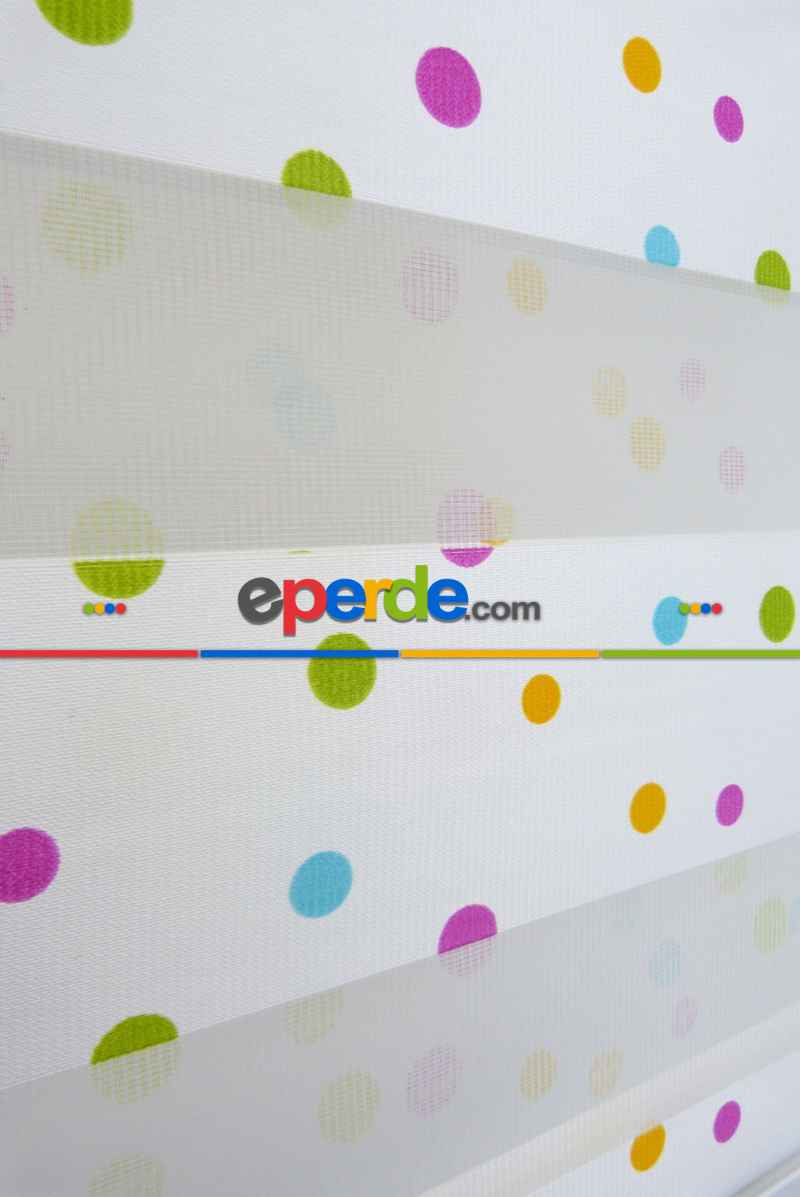 Bebek Odası Zebra Perde - Renkli Zebra Perde- Sarı