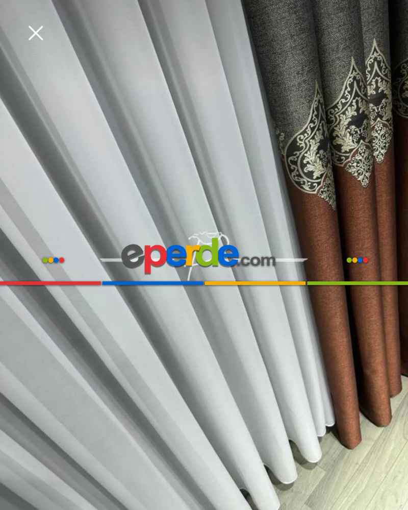 Yatak Odası - Brillant Düz İpek Silikon Lüx Tül Perde