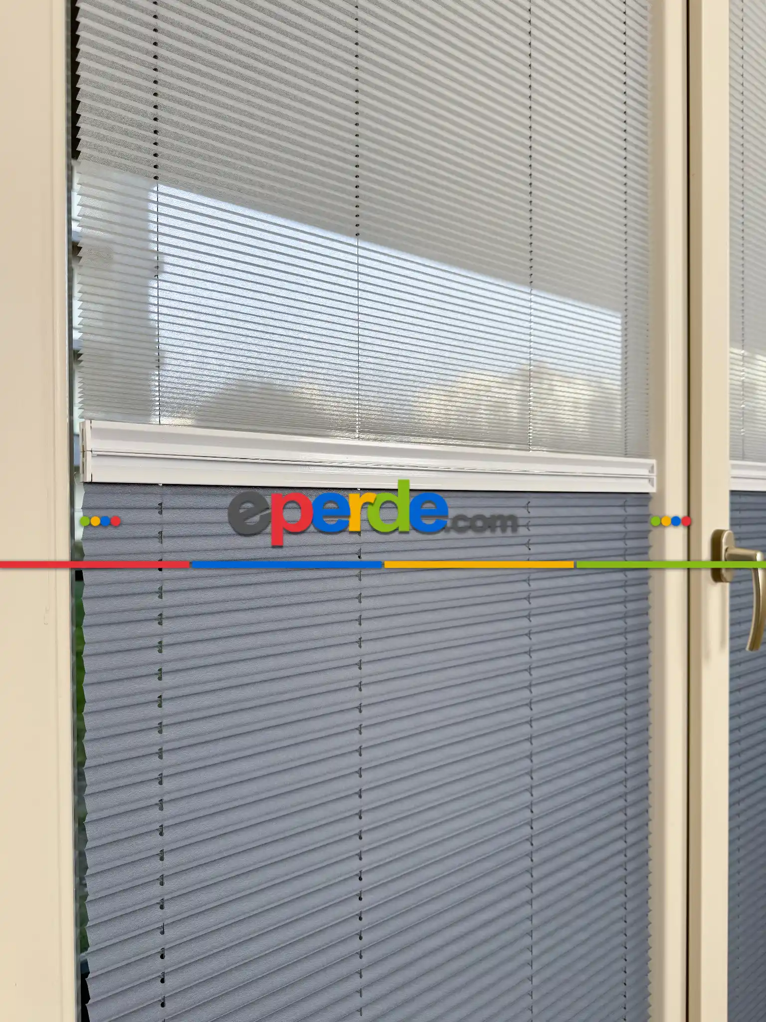 Yapışkanlı Sistem - Tüllü Plise Perde - 15 Renk - Plise Perdeyi Hem Tül Hem Kalın Perde Olarak Kullanın