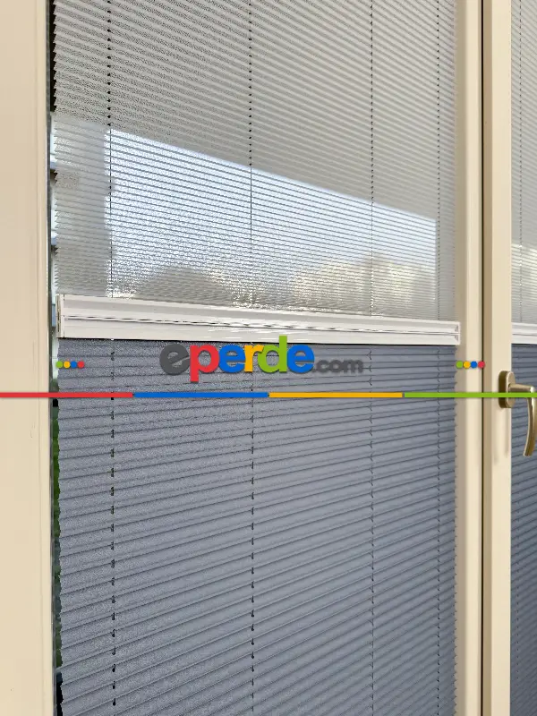 Yapışkanlı Sistem - Tüllü Plise Perde - 15 Renk - Plise Perdeyi Hem Tül Hem Kalın Perde Olarak Kullanın