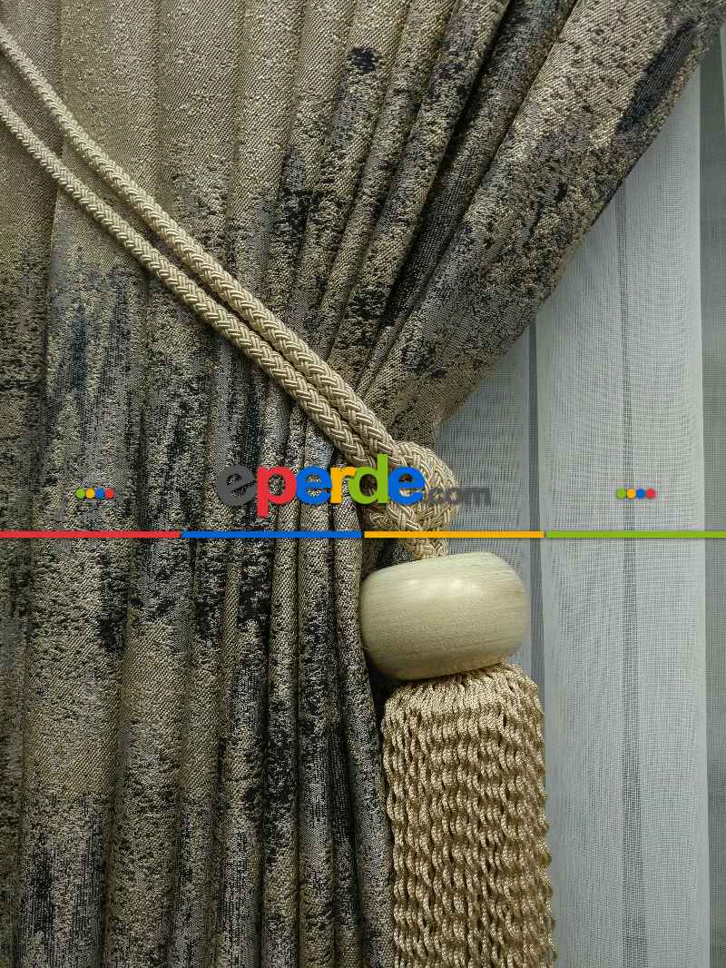 Bej Jakar Fon Perde (180)- Krem Koyu