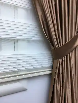 Bakır Rengi Düz Fon Perde Hazır 1tkm Sıkpile- Kahve Açık