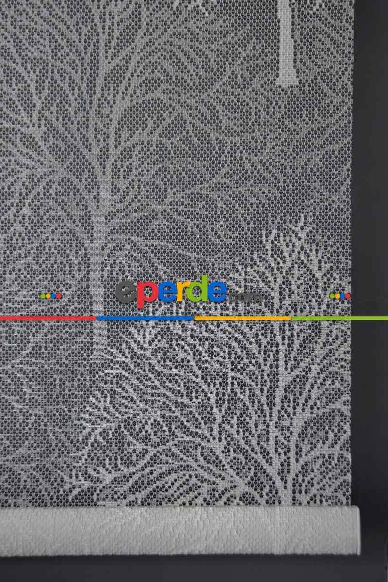 Halim Perdesan Dacuz-203 Beyaz Renk Etekli Veya Eteksiz Çift Mekanizmalı Tül Stor Perde