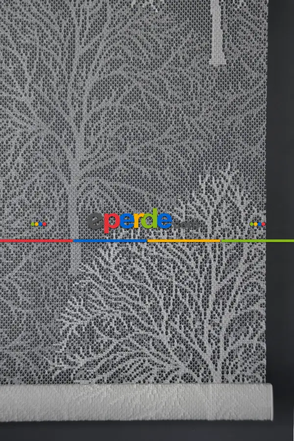 Halim Perdesan Dacuz-203 Beyaz Renk Etekli Veya Eteksiz Çift Mekanizmalı Tül Stor Perde