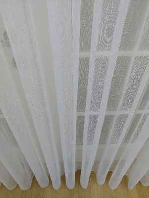 Oturma Odası - Ekru Şantuk Düz Tül Perde Ütü İstemez