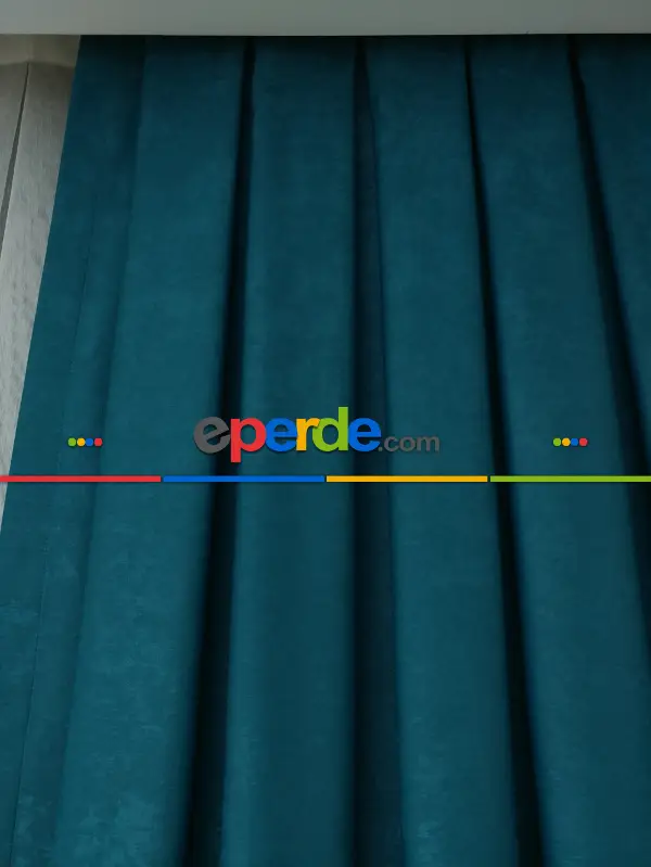 Soft Fon Perde- Petrol Yeşili