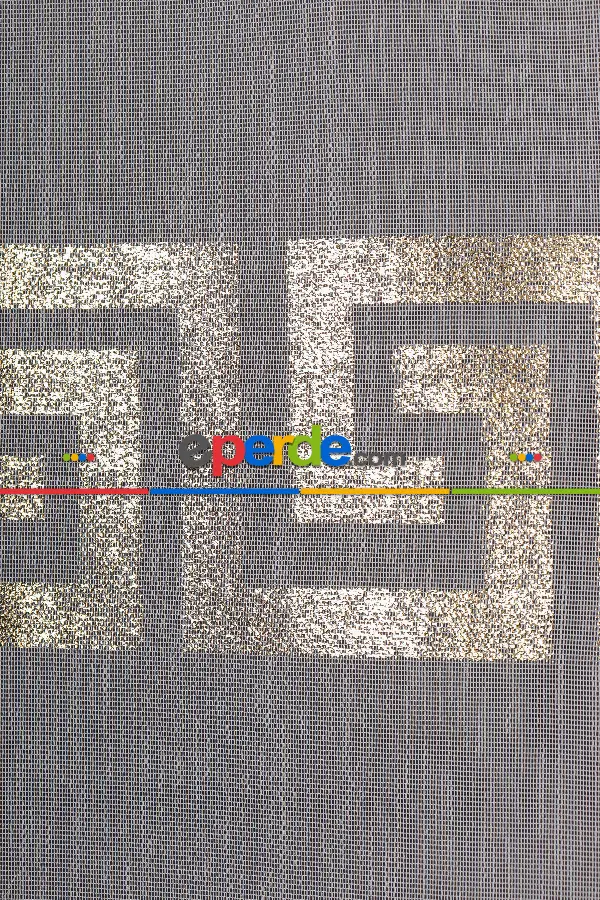 Yatak Odası - Enine Bantlı Ekru-gold Detaylı Tt Zemin Tül Perde