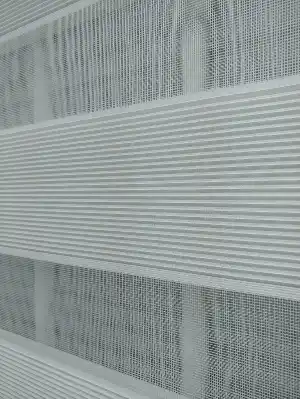 Micro Plise Zebra Perde - Ekru Renk- Ekru