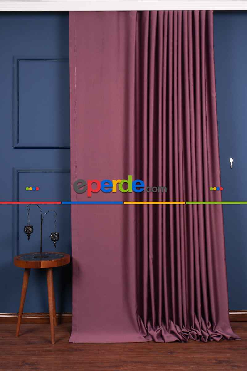 Gül Kurusu Işık Geçirmez Blackout Fon Perde