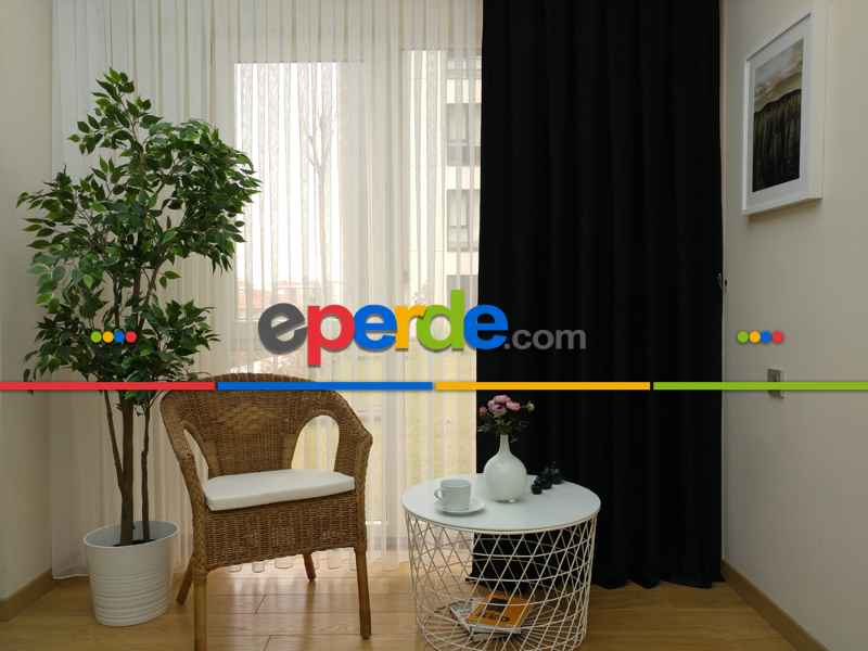 Soft Fon Perde- Siyah