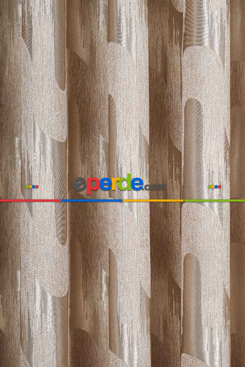 Avantgarde Antrasit Dalgalar Desenli– Modern Jakar Dokuma Fon Perde