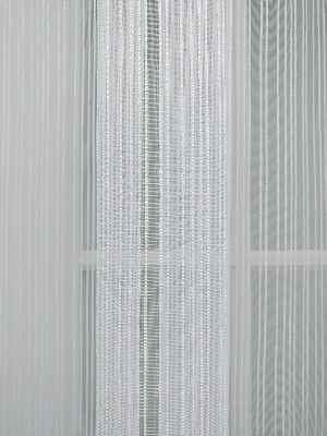 Düz Boyuna Çizgili Tül Perde- Ekru - Kurşunlu Tül