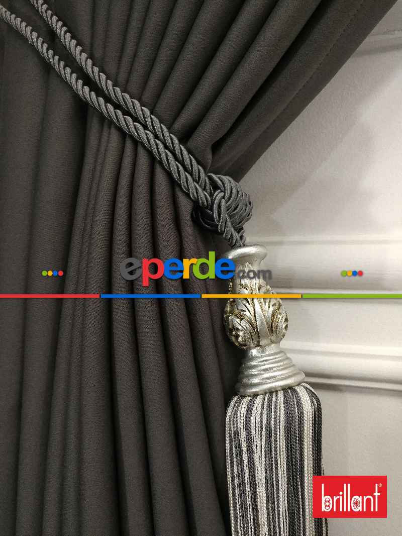 %99 Brillant Karartma Blackout Antrasit Gri Renk Fon Perde- Antrasit