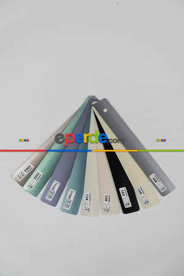 Oda Perde Metal Jaluzi Perde, Polywood, Ahşap Görünümlü, Alev Almaz, Antrasit, Siyah Ve Ahşap Tonlarında