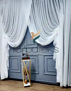 Krep Yeni Moda Tül Kruvaze Tiyatro Yanki Tül Perde