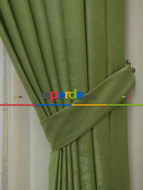 Soft Yeşil Fon Perde (180)- Açık Yeşil