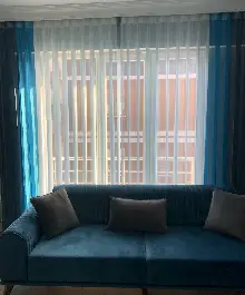 Dikey Tül Perde Fon-tül-güneşlik Hepsi Bir Arada