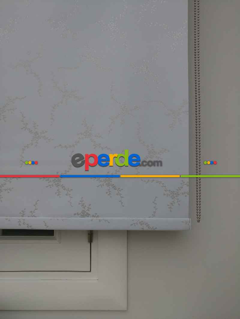 Gri Krem Desenli Blackout Karartma- Beyaz-krem- Çok Renkli 2