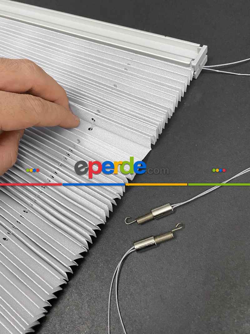 Plise Perde Açık Gri Renk