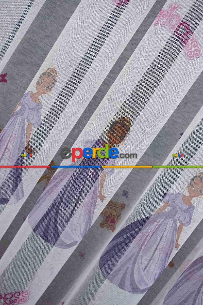 Brillant Prensesli Sindy Cindy Bebek Barbi Barbie Tül Perde Kız Çocuk Odası Tül - Kurşunlu Tül