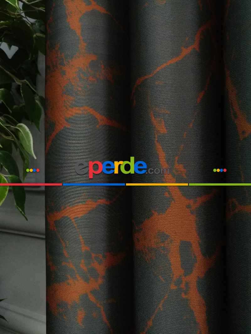 Yatak Odası - Lens Akıllı Dikey Tül Perde Mermer-23- Çok Renkli 2