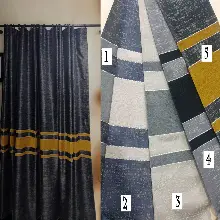 Oturma Odası -  Geniş Enli Jakarlı Dokuma Salon Yatak Odası Lüks Perdeler 5 Renk Seçenekli