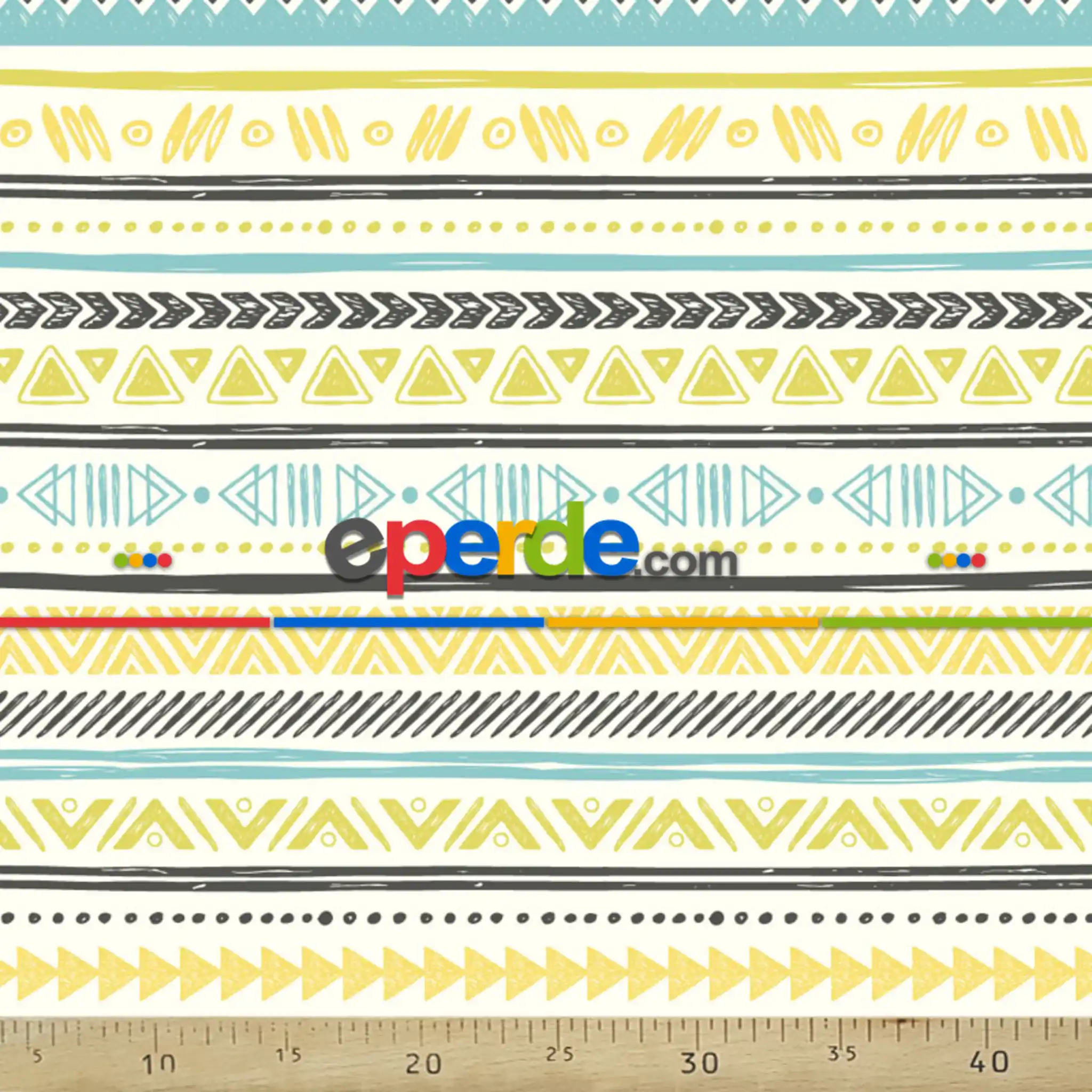 Popart Desenli Fon Perde Evm353-1 Kumaşı Kalındır Duck Bezi Değildir- Siyah-Mavi-Sarı-Beyaz