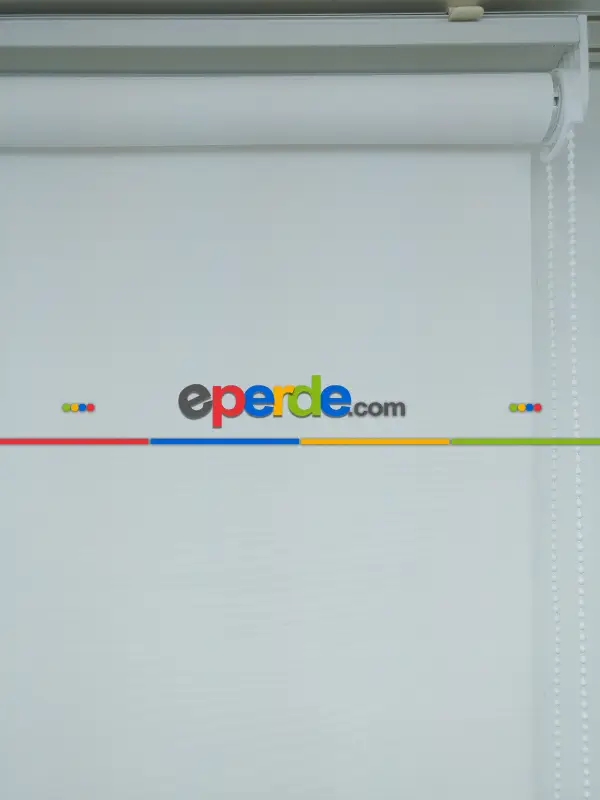 Salon - Düz Stor Perde Pvc Thın Mat Beyaz - Yıkanabilir Stor- Beyaz