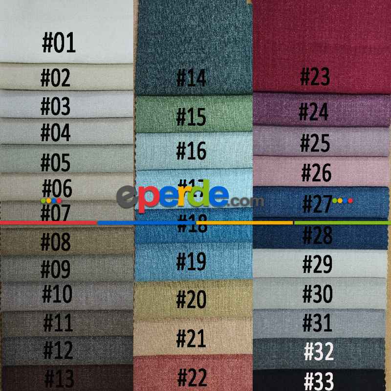 Geniş Enli Jakarlı Dokuma Salon Yatak Odası Lüks Perdeler 33 Renk Seçenekli