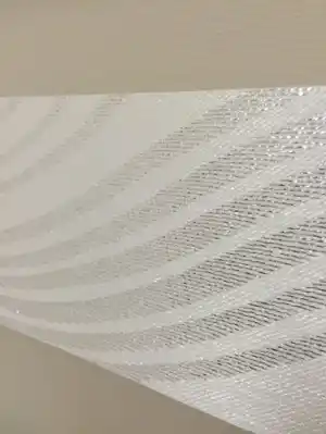 Krem Desenli Jakarlı Zebra Perde- Gri Simli