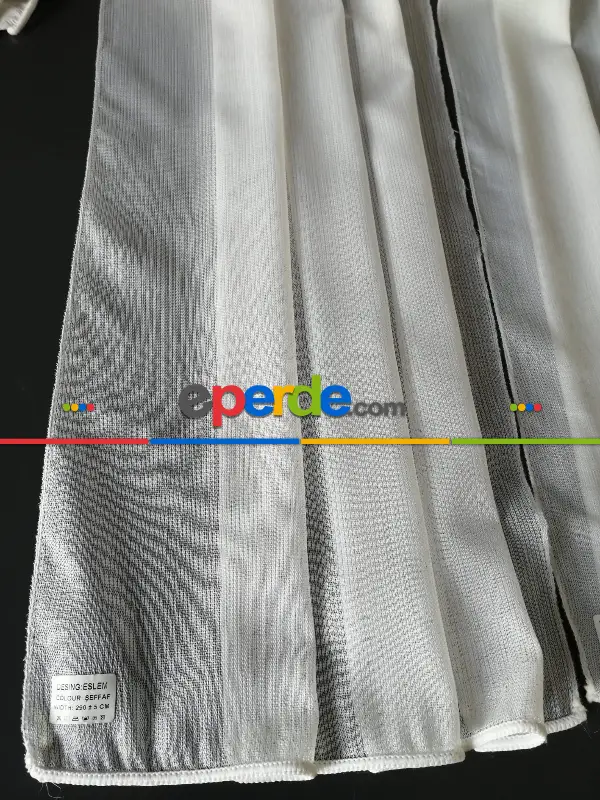 Ütü İstemeyen Düz Bambu Eslem - 2 Seçenekli Ekru / Şeffaf