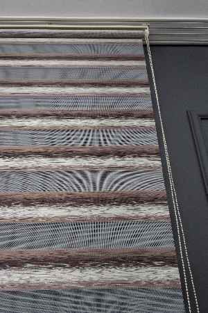 Zebra Perde - Degrade Renk Geçişli Kırık Pileli Zebra Perde