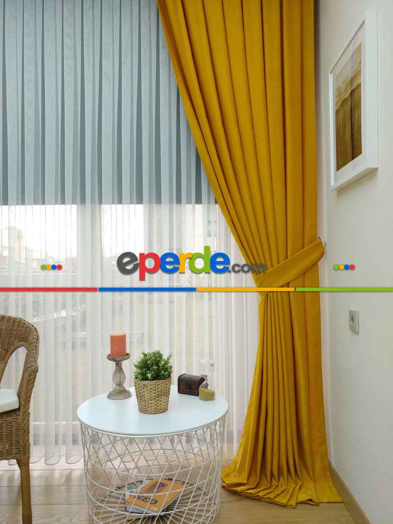 1. Kalite Soft Fon Perde- Hardal